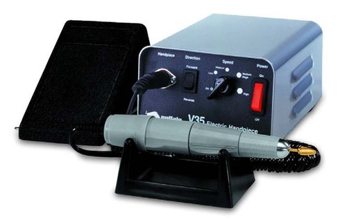 V35 Gray Electric Handpiece System Complete, 220V AC (Console + Gray HP+ Foot Control) 37575